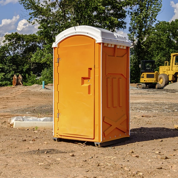 how often are the portable restrooms cleaned and serviced during a rental period in Media Illinois